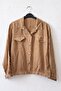 Camel Shirt Collar Cuffed Sleeves Snap Fasteners Casual Tencel Fabric Oversize Woven Jacket 65 75 - 2