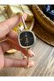 Vintage Square Gold Inside Black Women's Wristwatch - 4