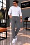 Men's Regular Fit Jogger Fabric Pants - 4