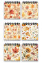 Autumn Dry Leaf Patterned Notepad Set - 2
