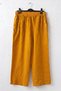 Mustard Color Pocketed Elastic Waist Wide Leg Casual Tencel Fabric Woven Trousers 104 60 - 2