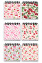 Romantic Cherry and Pink Bow Pattern Mini Notepad Set - 2