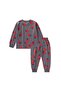 Patterned Pajama Set 2-8 Years Anthracite - 3