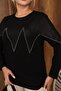 Plus Size Stone-Embellished Blouse - 8