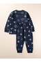 Patterned Pajama Set 2-8 Years Navy Blue - 2