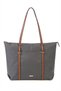 Large Size Women's Shoulder Bag with Ribbon Detail - 2