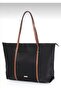 Large Size Women's Shoulder Bag with Ribbon Detail - 3