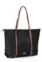 Large Size Women's Shoulder Bag with Ribbon Detail