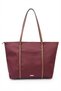 Large Size Women's Shoulder Bag with Ribbon Detail - 2