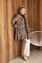 Plus Size Zippered Patterned Tunic Cardigan - 4