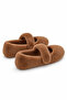 Lily Women's Plush Strap Stylish Lightweight Ballet Flats Home Casual Shoes - 2