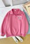 Women's - Men's California Printed Half Zipper Oversize 3 Thread Sweatshirt
