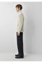M0S10585 Logo Printed Semi-Zipper Sweatshirt Men's Sweatshirt Beige - 4