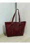 Large Size Soft Leather Women's Shoulder Bag with Belt Detail - 3
