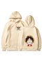 One Piece Printed Premium Oversize Hooded 3 Thread Cotton Sweatshirt