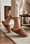 Women's Mink Cute Bear Embroidered Plush House Slippers - 3