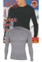 Men's Long Sleeve Crew Neck Gray Color Lycra Mody Thermal Top Underwear