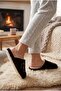 Women's Brown Cute Bear Embroidered Plush House Slippers - 3