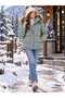 Fur-Collared Padded Waterproof Thick Winter Nova Fabric Women's Coat - 3