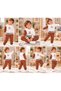 Ss Gi̇yi̇m Boys' Brown and White 2-Piece Tracksuit Set – Printed Sweatshirt and Jogger Pants - 3