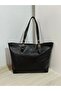 Large Size Soft Leather Women's Shoulder Bag with Belt Detail - 4