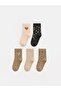 3-Piece Patterned Baby Girl Socks (W6) - 3