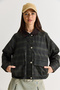 Women's Khaki Plaid Patterned Waxed Look Water Repellent Lined Jacket 7062 60286565 - 6