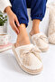 Women's Plush Lace Bow Detailed Winter House Slippers Dowry Slippers Gift Slippers Stc1368 - 6