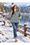 Women's Nova Fabric Water Repellent Inflatable Thick Youth Sports Coat - 4