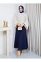 Women's Draped Yarasakol Knitwear Sweater Loose Cut Crew Neck Oversize Poncho Sweater - 6
