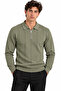 Men's Ribbed Polo Collar Zippered Knitted Sweater 27151