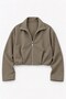 Zippered Lined Plain Women's Jacket - 6