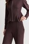 Women's Brown Flywheel Detailed Cardigan Ribbed Trousers Modal Pique Set 604 60286554 - 6