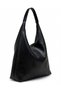 Women's Black Oversize Shoulder Bag - Soft Textured Faux Leather Bag - Large Size Casual Vintage Shoulder Bag - 5
