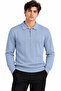 Men's Ribbed Polo Collar Zippered Knitted Sweater 27151 - 2