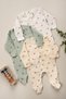 Newborn Baby Boy 100% Cotton 3-Piece Jumpsuit Set with Booties 3-6 Months