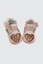 Alina Genuine Leather Heart First Step Baby Shoes Salmon - 4