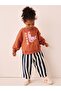 Girl's Duck Print Sweatshirt and Striped Pants 2-Piece Set
