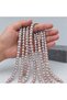 Pearl String Silver Reflection Salmon Pink 9*7 mm – Natural Texture Royal Series (63308) - 3