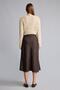 Pencil Checkered Midi Skirt (26 Wn) - 5