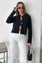 Women's Baby Collar Buttoned Basic Knitwear Cardigan - 2