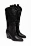 Women's Cowboy Boots Pointed Toe Embroidery Detailed Thick Heel Western Boots