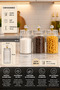 3-Piece Borosilicate Glass Jar Set - Glass Storage Jar with Gold Diamond Lid 800 ml - 3