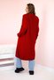 Cardigan lung roșu - 3