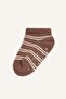 Seamless Striped Non-Slip Sole 4-Piece Cotton Booties Socks for Baby Boy I5366A5Ns - 2