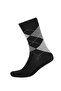 Breathable Men's Seamless Diamond Patterned Ultra Soft 2-Piece Bamboo Premium Long Socks (Ns) - 2