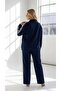 Monaco Plus Size Modal Striped Tracksuit Set - 3