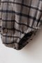 Baby Boy Plaid Patterned Collared Long Sleeve Shirt Bodysuit with Snap Fasteners - 3