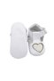 Alina Genuine Leather Heart First Step Baby Shoes White - 3