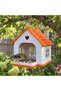 Decorative Bird House Feeder Hangable Bird Feeding House for Garden Balcony - 5